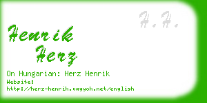 henrik herz business card